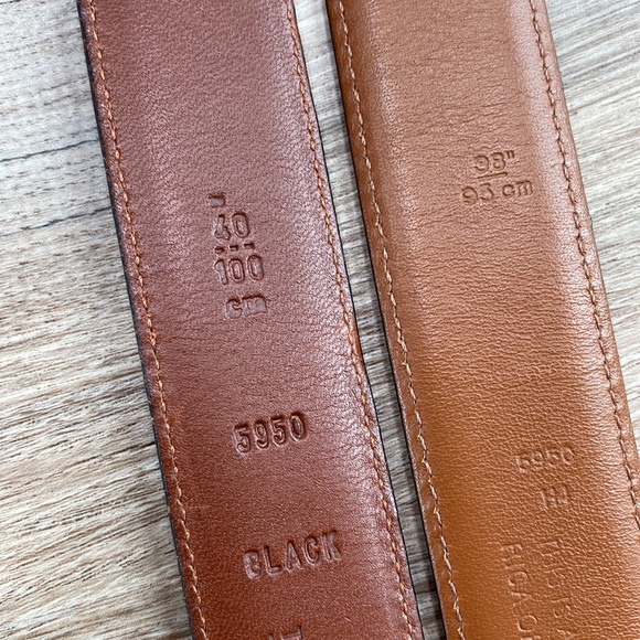 PAIR mens Coach belts 38 & 40 - Picture 7 of 8